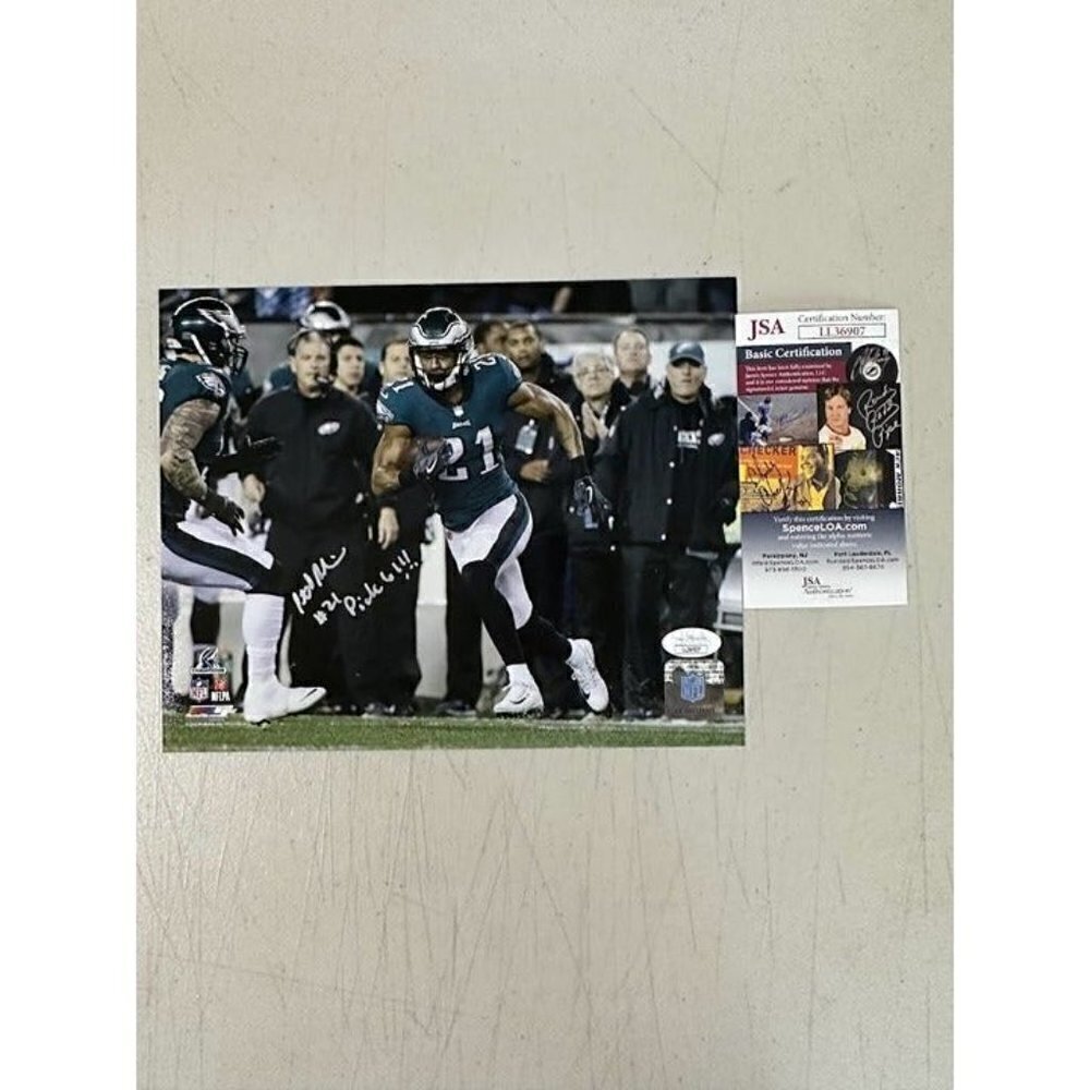 Patrick Robinson signed autographed Philadelphia Eagles 8x10 Pick 6 JSA